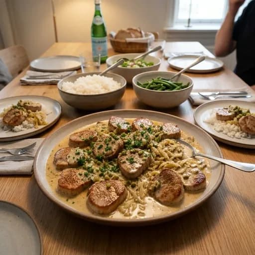 Fläskfilépanna med vitkål - enkelt recept från MatVeckan