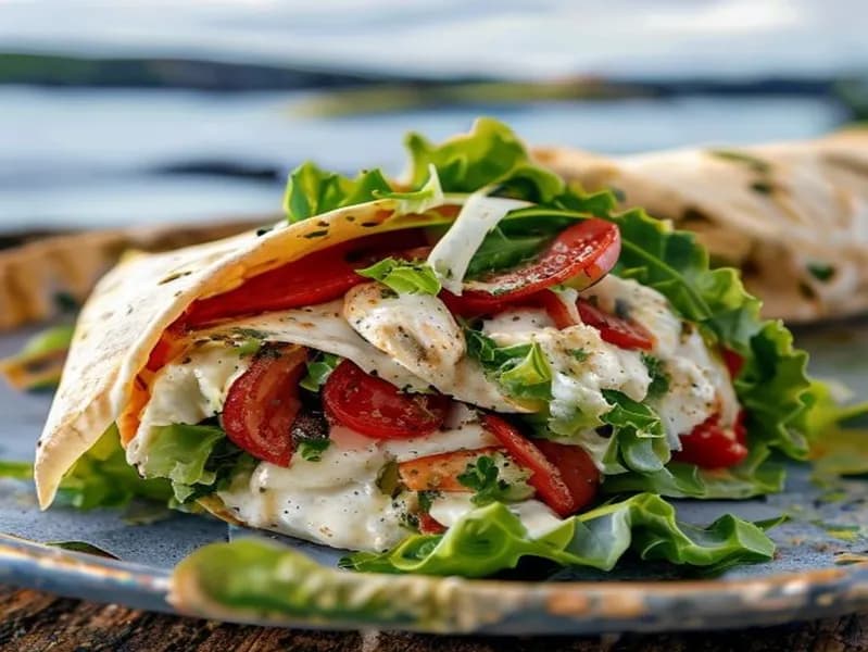 Krämig kycklingwrap med soltorkad tomat och pesto - enkelt recept från MatVeckan