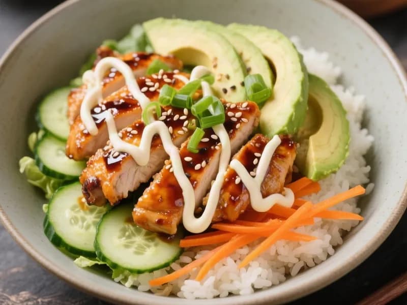 Teriyakikyckling med ris och asiatisk majonnäs - enkelt recept från MatVeckan